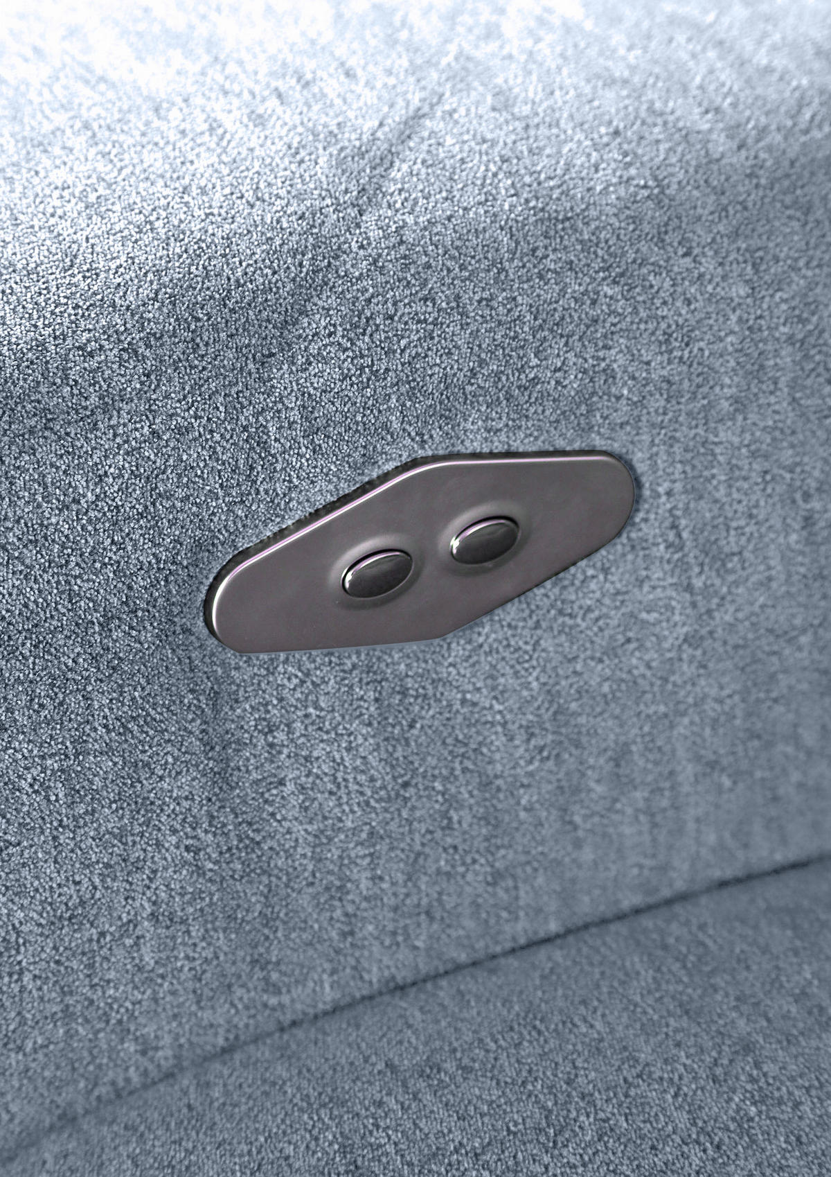 ECKSOFA in Flachgewebe Blau  - Blau/Schwarz, Konventionell, Textil/Metall (300/205cm) - MID.YOU