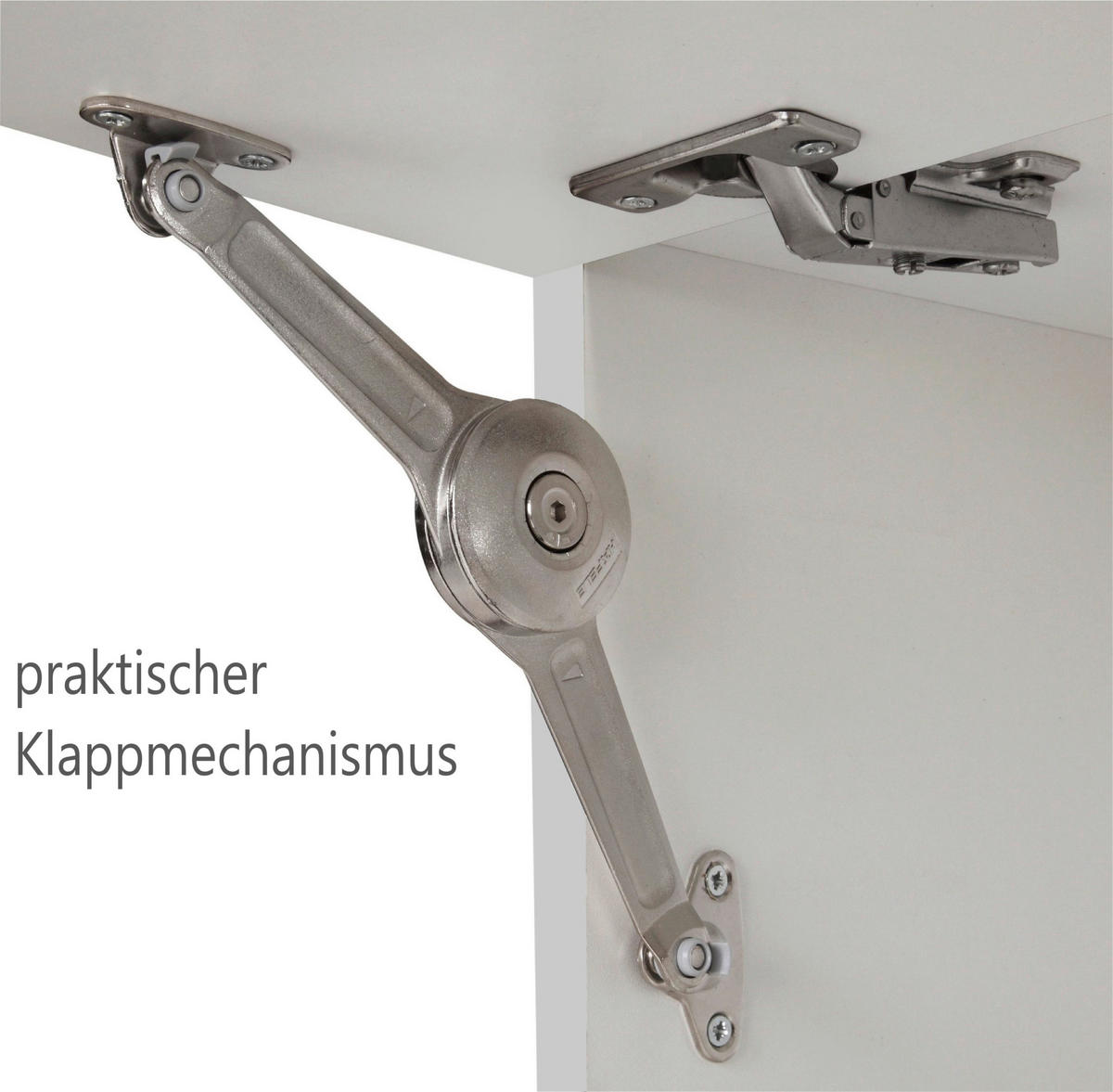KÜCHENBLOCK 210 cm   in Weiß, Eiche Wotan  - Chromfarben/Eiche Wotan, MODERN, Holzwerkstoff/Metall (210cm) - Held
