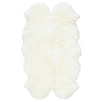 SCHAFFELL 110/180 cm  - Weiß, Natur, Fell (110/180cm) - Linea Natura