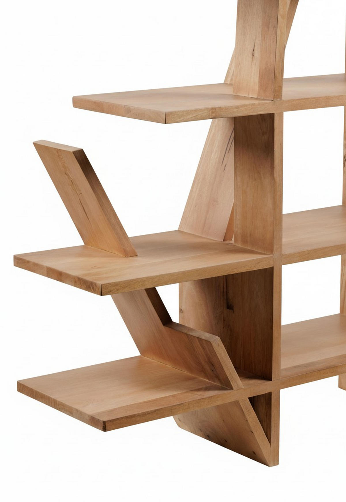 REGAL Mangoholz vollmassiv Naturfarben  - Naturfarben, Design, Holz (138/189/35cm) - Livetastic