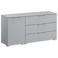 SIDEBOARD  120/61/42 cm 3 Schublade(n)  - Silberfarben/Hellgrau, Design, Holzwerkstoff/Kunststoff (120/61/42cm) - Novel
