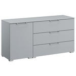 SIDEBOARD  in 120/61/42 cm  - Silberfarben/Hellgrau, Design, Holzwerkstoff/Kunststoff (120/61/42cm) - Novel