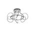 LED-DECKENLEUCHTE - Chromfarben/Alufarben, Design, Metall (54/26,5cm)