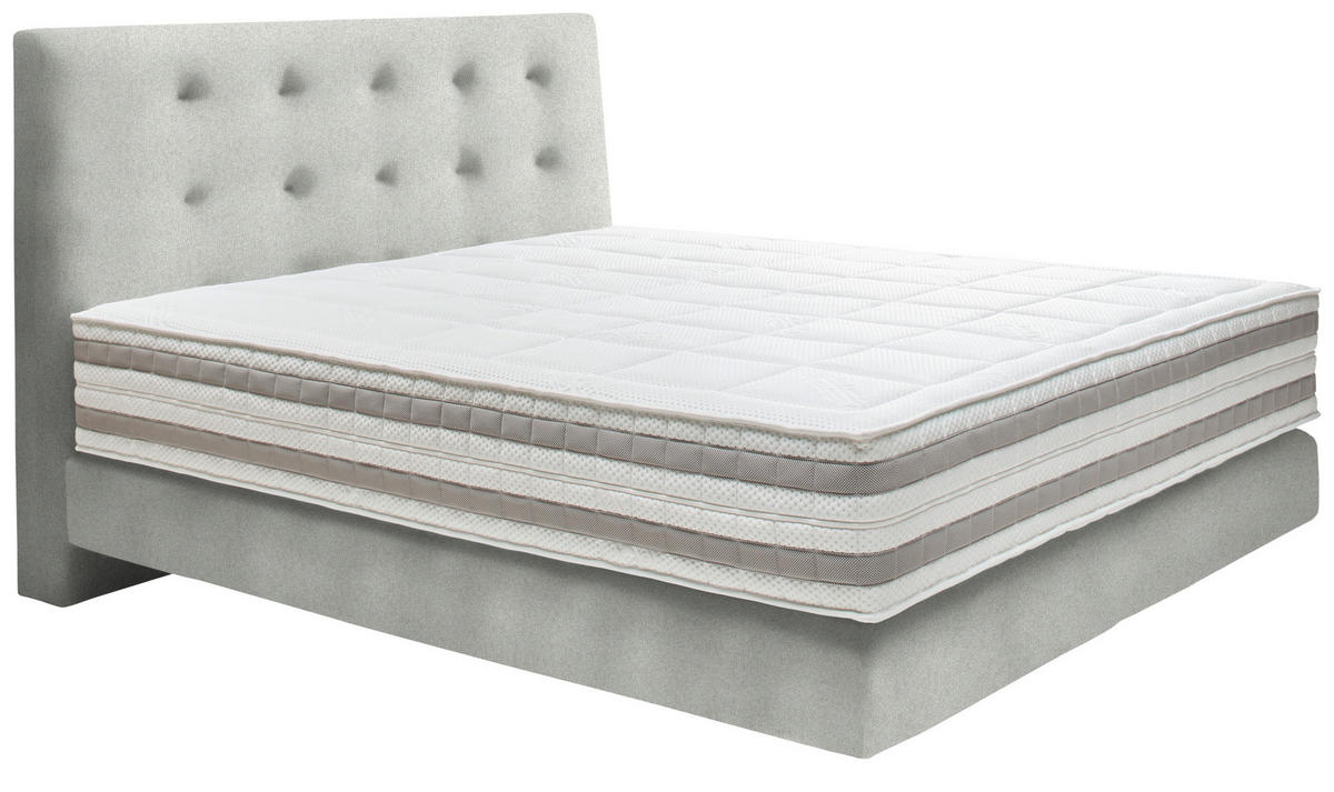 BOXSPRINGBETT 180/200 cm  in Creme  - Creme, KONVENTIONELL, Holz/Textil (180/200cm) - Dieter Knoll