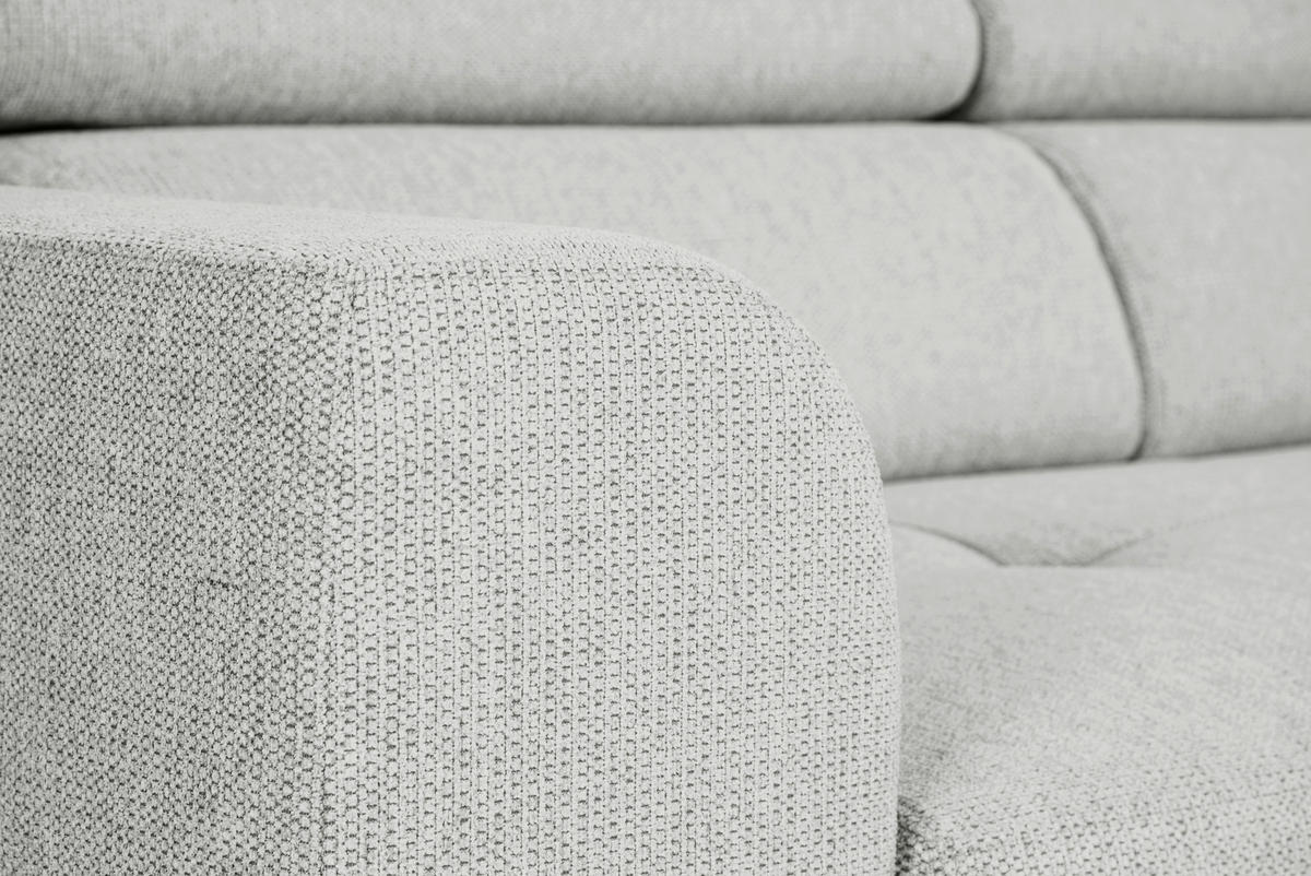 ECKSOFA in Struktur Grau  - Schwarz/Grau, Design, Kunststoff/Textil (284/205cm) - MID.YOU