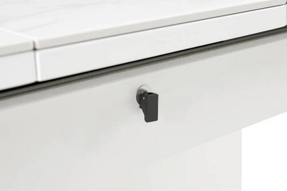 SOFFBORD i metall, keramik 125-150/70/49,5-79 cm  - vit, Design, metall/keramik (125-150/70/49,5-79cm) - Livetastic