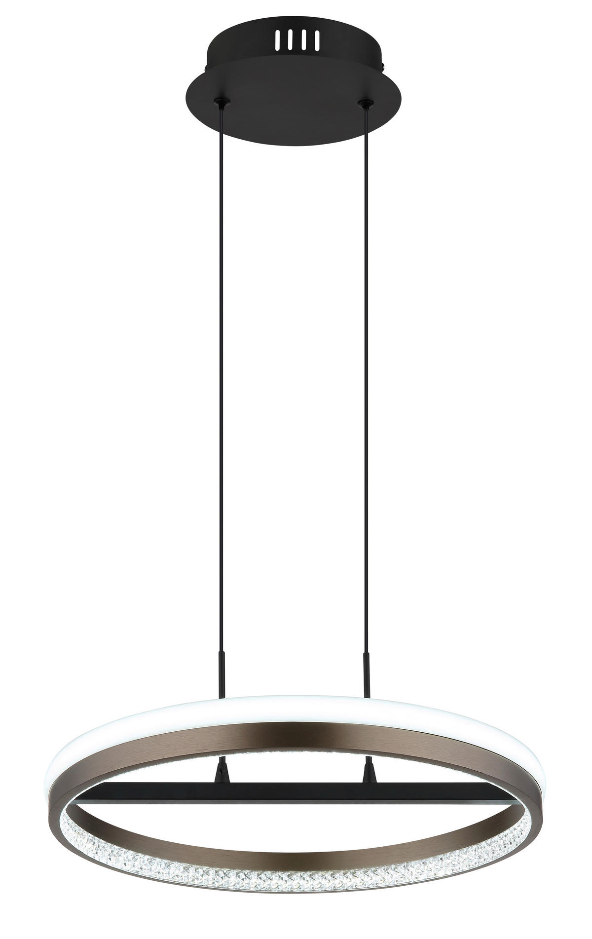 LED-HÄNGELEUCHTE 39,7/150 cm    - Klar/Dunkelgrau, Design, Kunststoff/Metall (39,7/150cm) - Globo