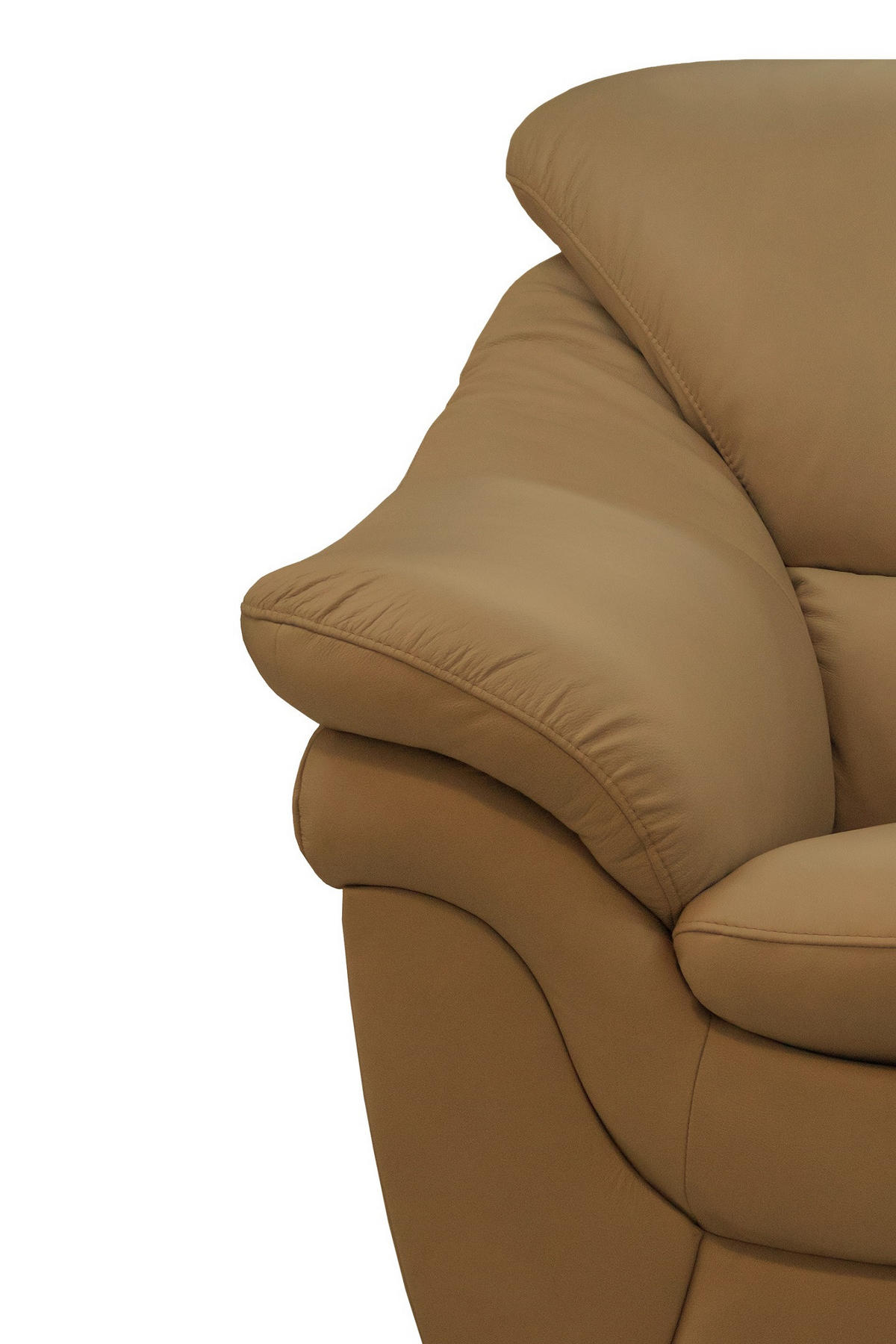 KÉTÜLÉSES KANAPÉ bőr  - diófa színű, bőr/fa (160/96/102cm) - Andante