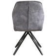 STUHL   Webstoff  Grau, Schwarz  - Schwarz/Grau, Design, Textil/Metall (50/85/60cm) - Carryhome