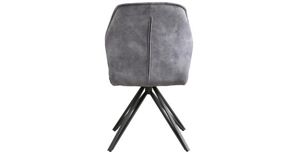 STUHL   Webstoff  Grau, Schwarz  - Schwarz/Grau, Design, Textil/Metall (50/85/60cm) - Carryhome