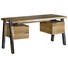 SCHREIBTISCH - Chromfarben/Eichefarben, Design, Holz/Holzwerkstoff (188/76/150cm) SCHREIBTISCH - Chromfarben/Eichefarben, Design, Holz/Holzwerkstoff (188/76/150cm)
