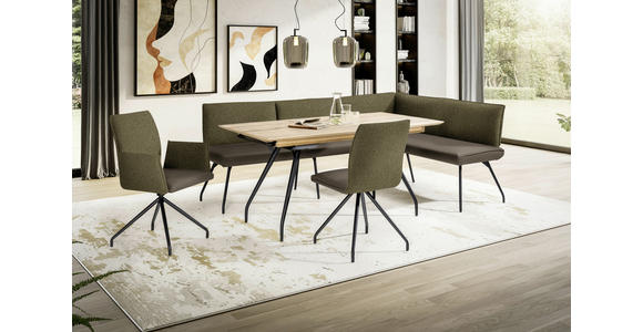 ECKBANK 225/165 cm  in Braun  - Schwarz/Braun, Design, Textil/Metall (225/165cm) - Moderano