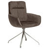 ARMLEHNSTUHL  in Edelstahl Velours  - Edelstahlfarben/Fango, Design, Textil/Metall (61/90/64cm) - Venjakob