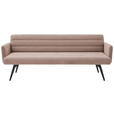 SITZBANK 216/86/68 cm  in Taupe  - Taupe/Schwarz, Design, Textil/Metall (216/86/68cm) - Dieter Knoll
