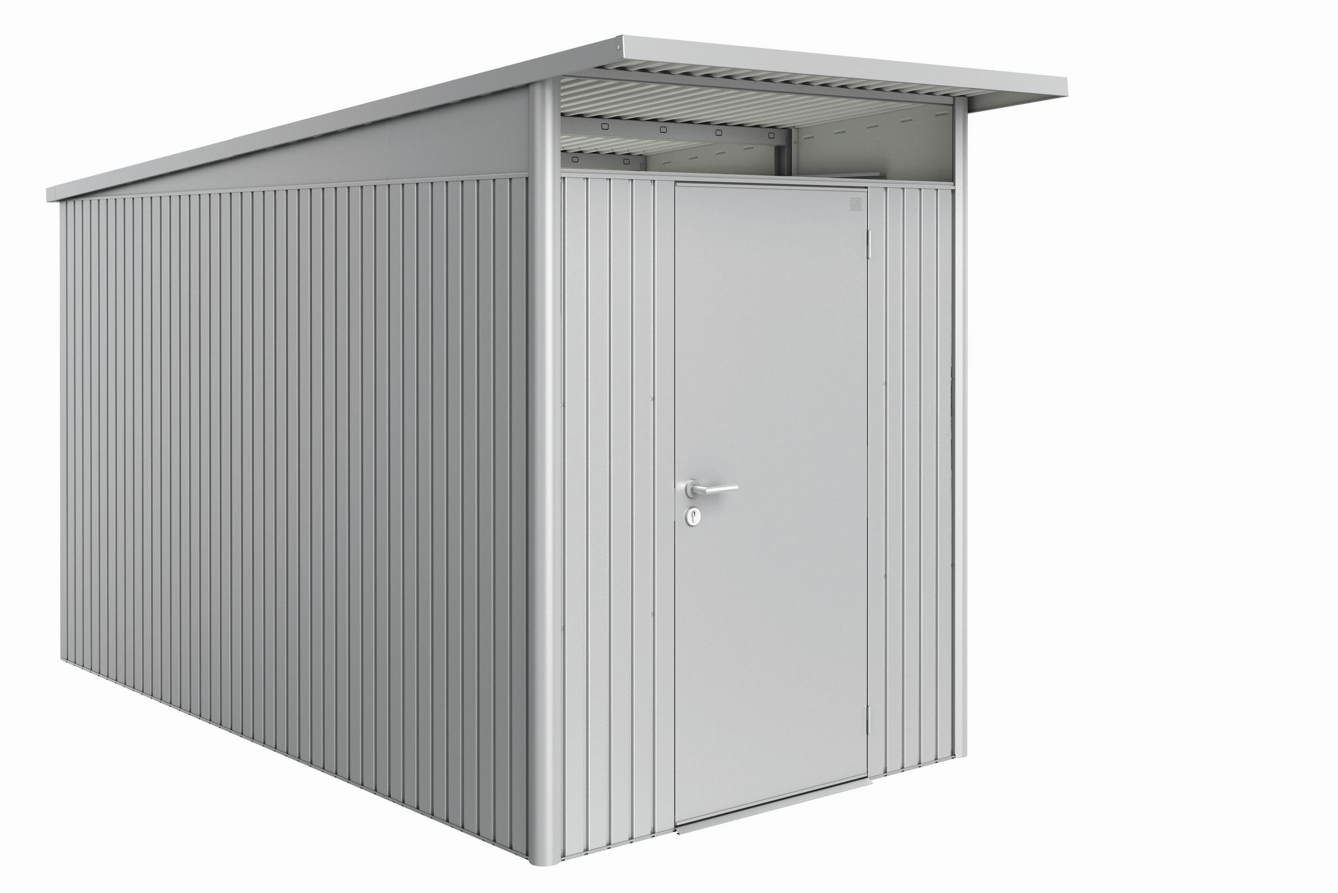 GERÄTEHAUS 180/222/380 cm  - Silberfarben, Basics, Metall (180/222/380cm) - Biohort