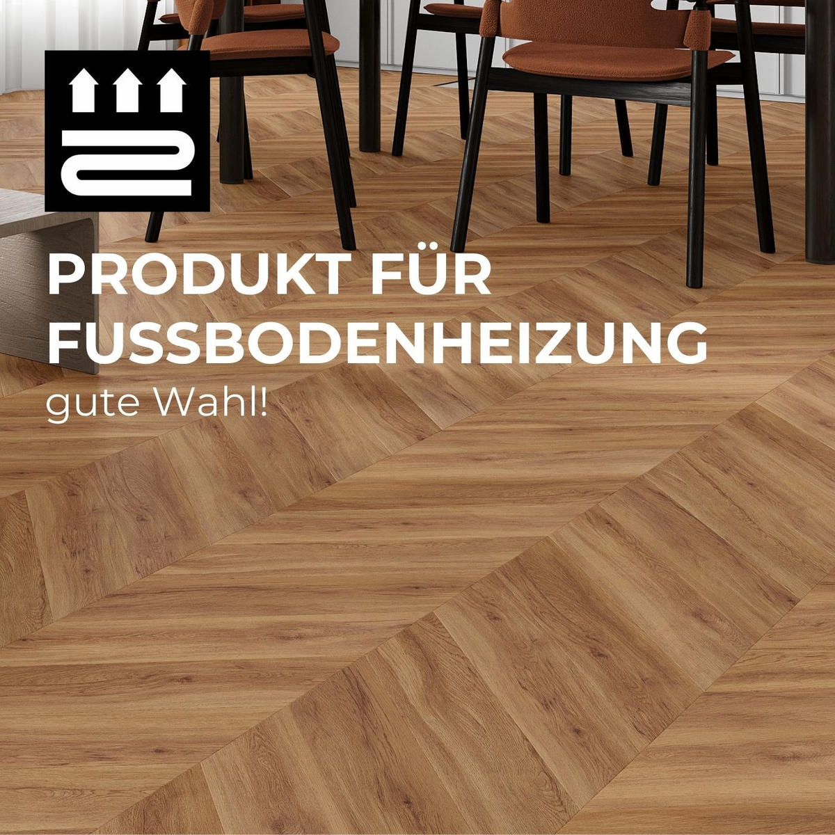 VINYLBODEN Chevron Jersey  per  m² - Design, Kunststoff (60/12/0,45cm) - Venda