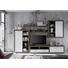 WOHNWAND Weiß, Eichefarben - Eichefarben/Silberfarben, Design, Glas/Holzwerkstoff (290/189/48cm) - Carryhome WOHNWAND Weiß, Eichefarben - Eichefarben/Silberfarben, Design, Glas/Holzwerkstoff (290/189/48cm) - Carryhome