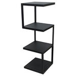 REGAL  25/72/25 cm Schwarz  - Schwarz, Basics, Metall (25/72/25cm) - Carryhome