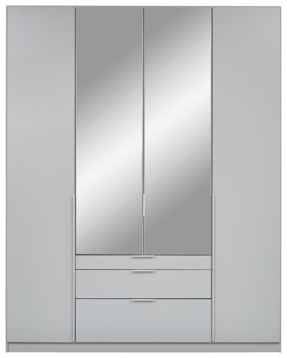 DREHTÜRENSCHRANK 181/229/54 cm 4-türig Silberfarben, Hellgrau  - Silberfarben/Hellgrau, MODERN, Holzwerkstoff (181/229/54cm) - Rauch Möbel