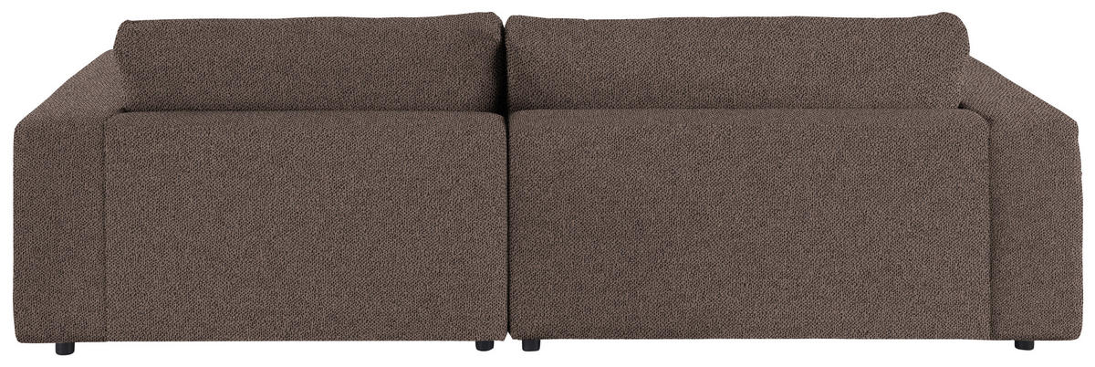 ECKSOFA in Flachgewebe Braun  - Schwarz/Braun, Design, Kunststoff/Textil (270/190cm) - Lomoco