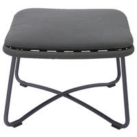 GARTENHOCKER - Anthrazit/Grau, Design, Textil/Metall (50/38/50cm)