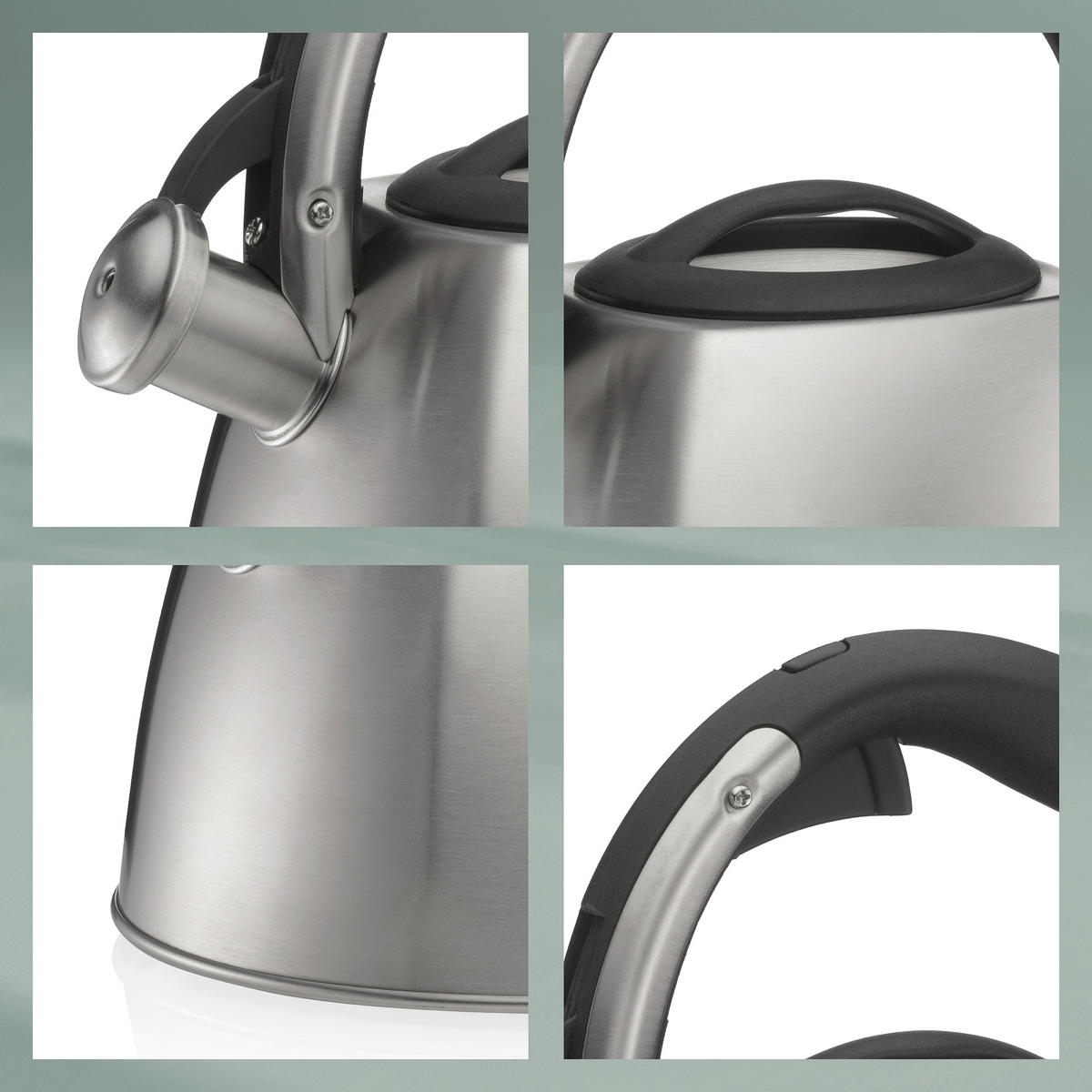 WASSERKESSEL Vitus  - Silberfarben, KONVENTIONELL, Metall (22/24.5cm) - Kela