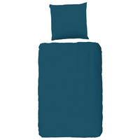 BETTWÄSCHE Uni Petrol Satin 135/200 cm  - Petrol, Basics, Textil (135/200cm)