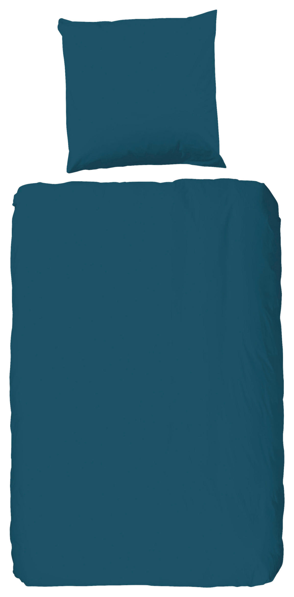 BETTWÄSCHE Uni Petrol Satin 135/200 cm  - Petrol, Basics, Textil (135/200cm)