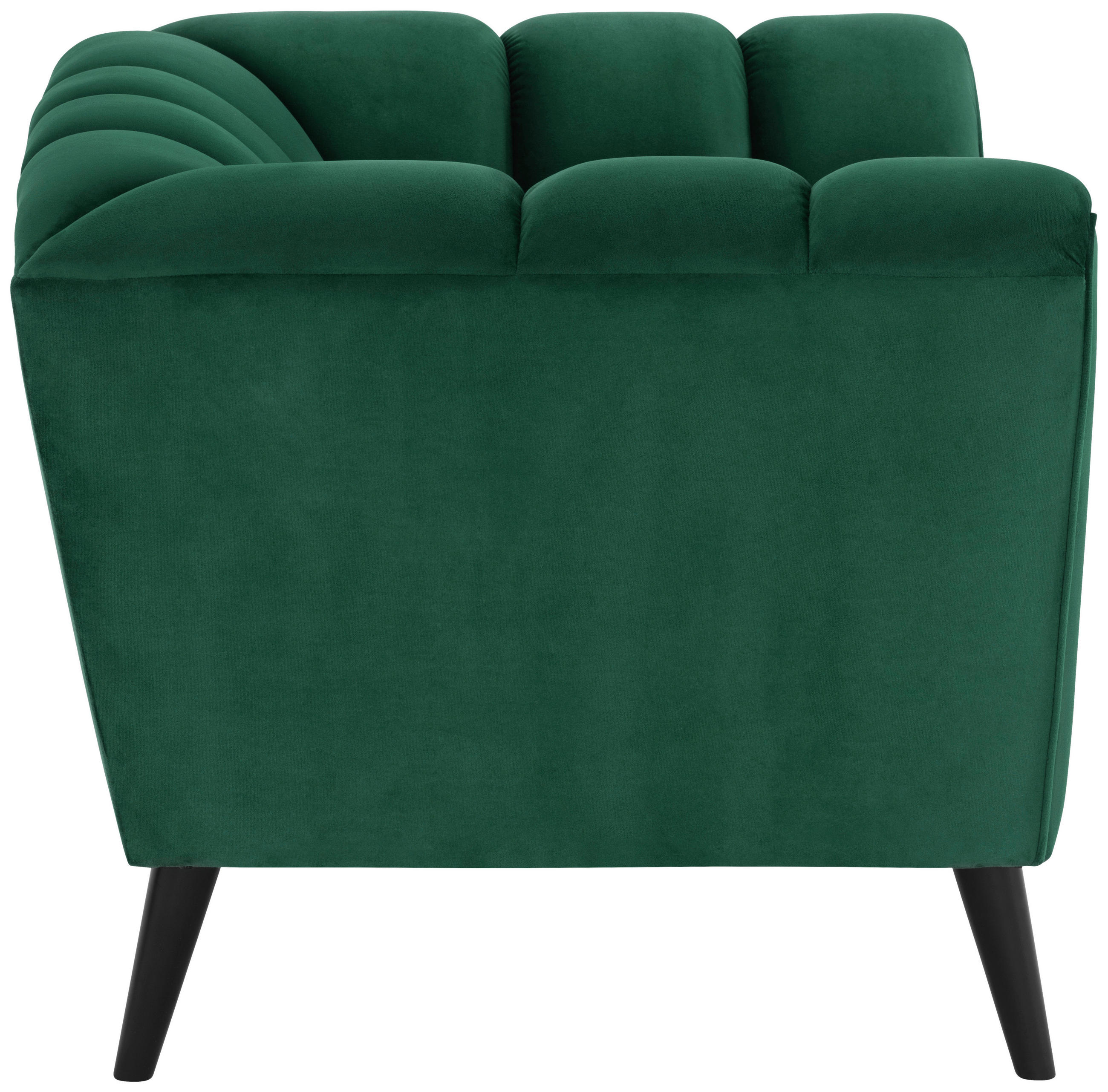 COCKTAILSESSEL Samt Grün    - Schwarz/Grün, MODERN, Holz/Textil (116/78,5/87cm) - P & B