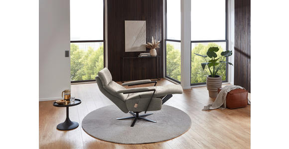 RELAXSESSEL in Textil Beige - Beige/Schwarz, Design, Textil/Metall (68/117/85cm) - Cantus