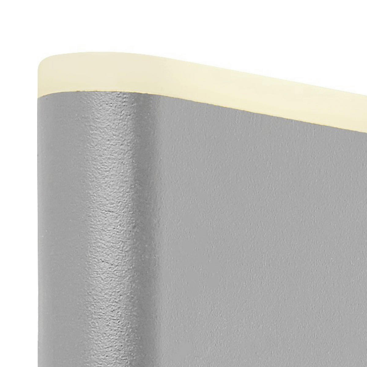 AUSSENWANDLEUCHTE Stratford 11,5/10,7/2,8 cm  - Hellgrau/Weiß, Design, Kunststoff/Metall (11,5/10,7/2,8cm)