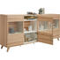 SIDEBOARD - Chromfarben/Eschefarben, Natur, Glas/Holz (243,2/102,9/39,6cm) - Invivus SIDEBOARD - Chromfarben/Eschefarben, Natur, Glas/Holz (243,2/102,9/39,6cm) - Invivus
