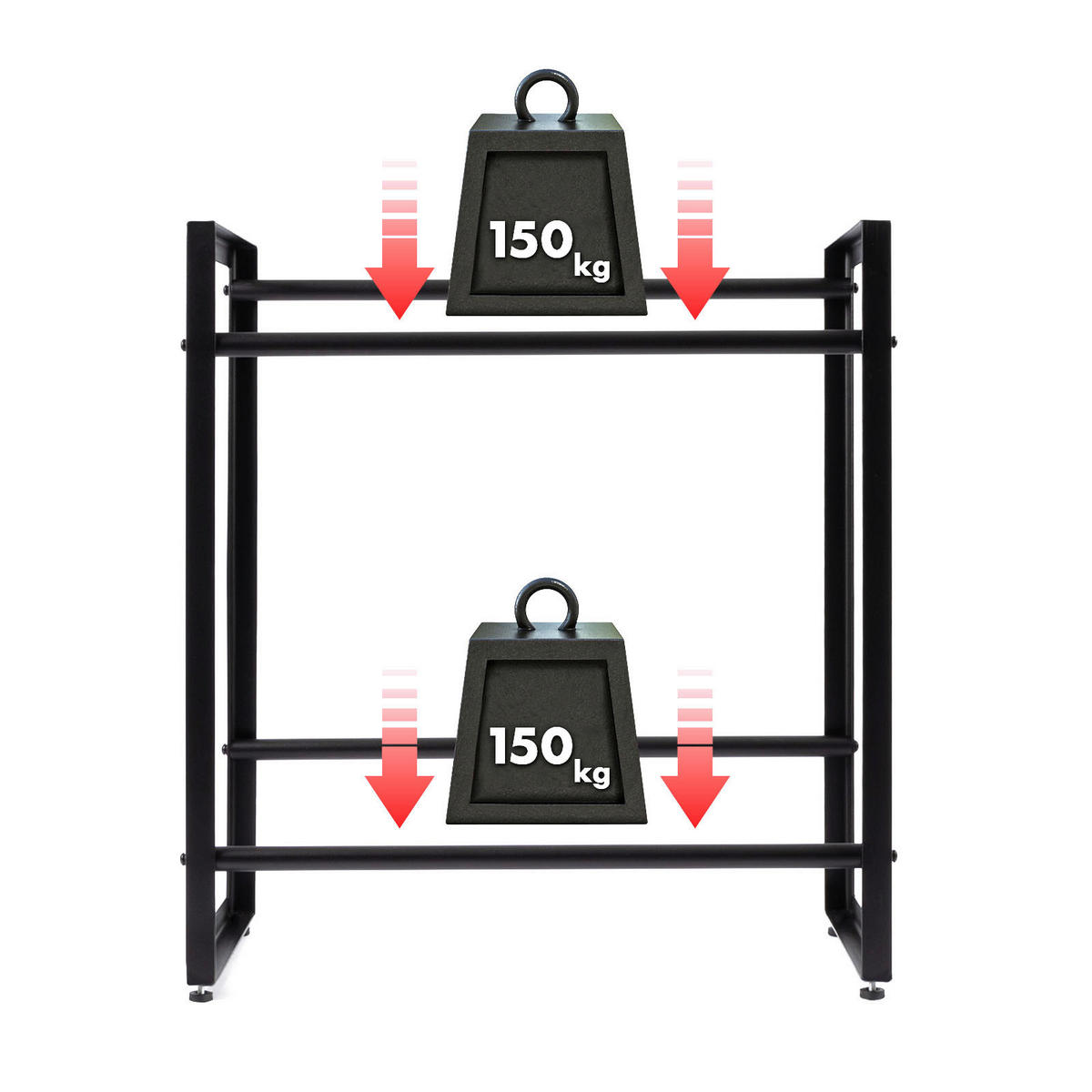FLASCHENREGAL  - Schwarz Hochglanz, Basics, Metall (32/70/79cm) - Floordirekt