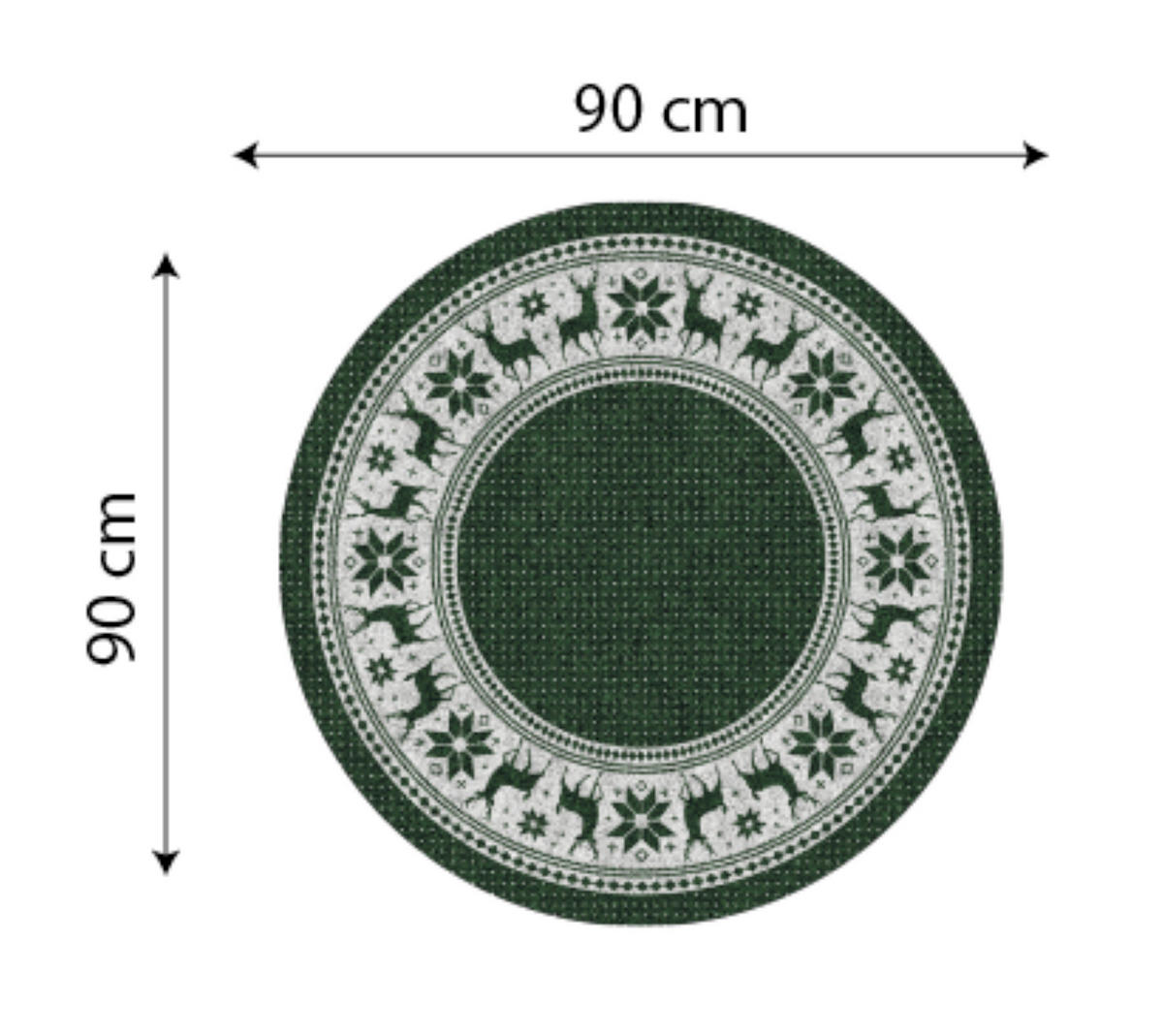 SZENNYFOGÓ SZŐNYEG - sötétzöld, Basics, műanyag (90cm) - X-Mas