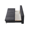SCHLAFSOFA  in Cord Dunkelgrau  - Chromfarben/Dunkelgrau, Design, Textil/Metall (200/85/90cm) - Xora