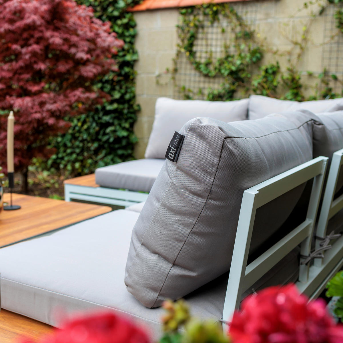 JEDÁLENSKÁ TERASOVÁ SÚPRAVA 3-dielne, kov - hnedá/biela, Basics, kov (226/157/65cm) - Ambia Garden