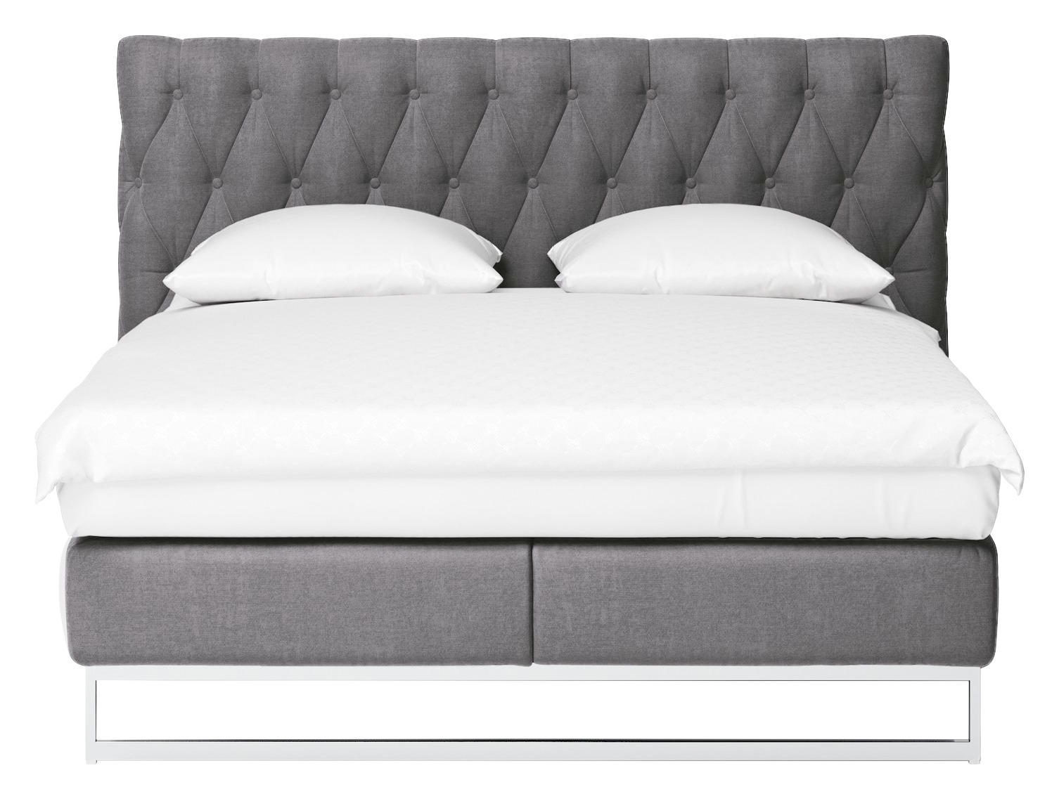 BOXSPRINGBETT 180/200 cm  in Dunkelgrau  - Chromfarben/Dunkelgrau, KONVENTIONELL, Textil (180/200cm) - Joop!