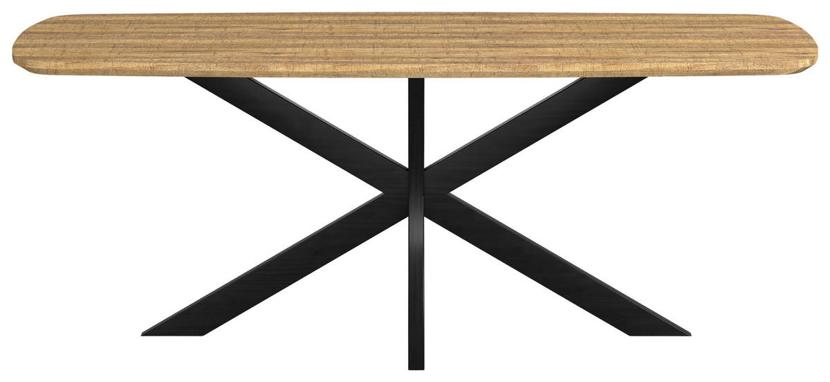 ESSTISCH in Holz, Metall  - Beigebraun/Schwarz, KONVENTIONELL, Holz/Metall (200/77/100cm) - MID.YOU