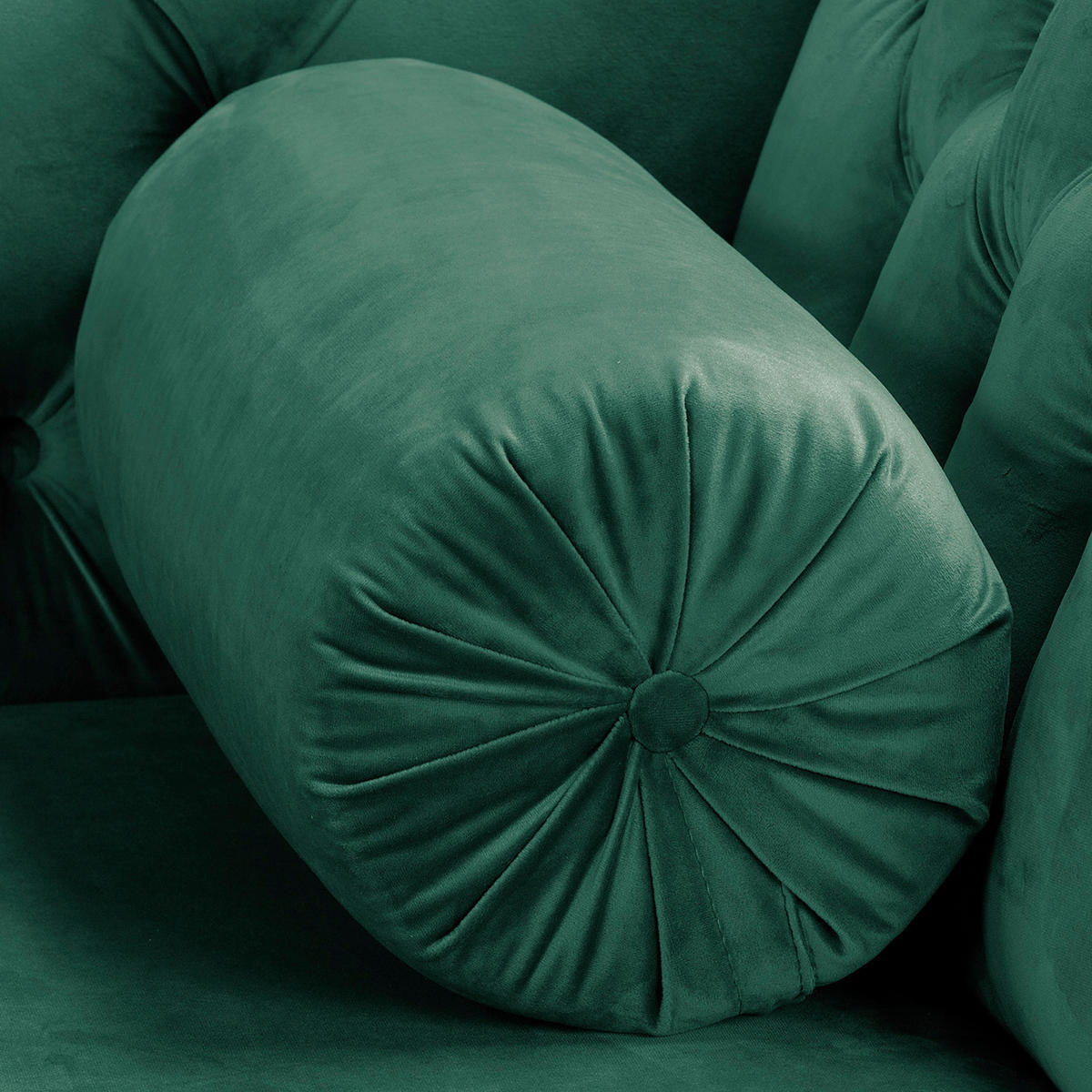 RÉCAMIERE Samt Grün  - Braun/Grün, Design, Holz/Textil (185/93/75cm) - Livetastic