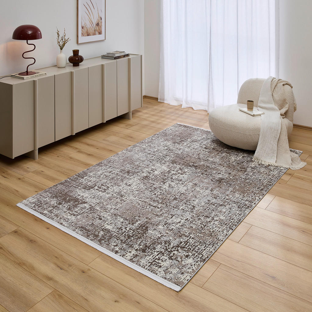 Thumbnail - Novel Webteppich Aramis, Creme, Beige, Textil, Abstraktes, rechteckig, 133x195 cm, Oeko-Tex® Standard 100, für Fußbodenh...