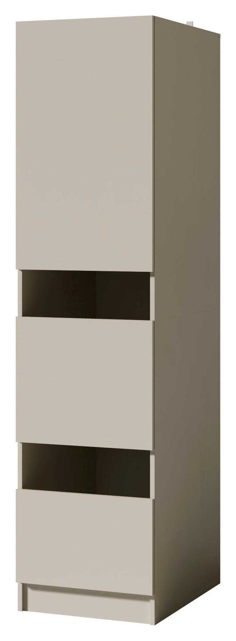 MEHRZWECKSCHRANK 50/200/68 cm  in Kaschmir  - Kaschmir/Schwarz, Design, Holzwerkstoff/Metall (50/200/68cm) - Milino