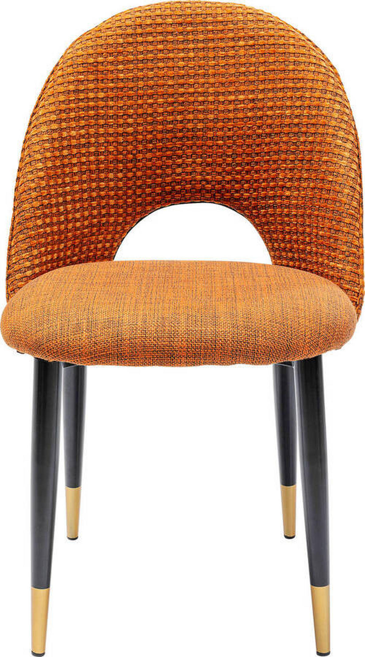 STUHL HUDSON - Goldfarben/Schwarz, Design, Textil/Metall (49/84/54cm) - Ambia Home