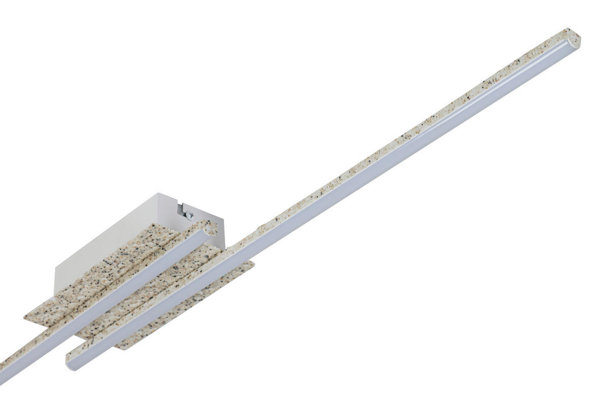 DECKENLEUCHTE 80/9/5,5 cm  - Weiß, Trend, Kunststoff/Metall (80/9/5,5cm) - Collett's Monde