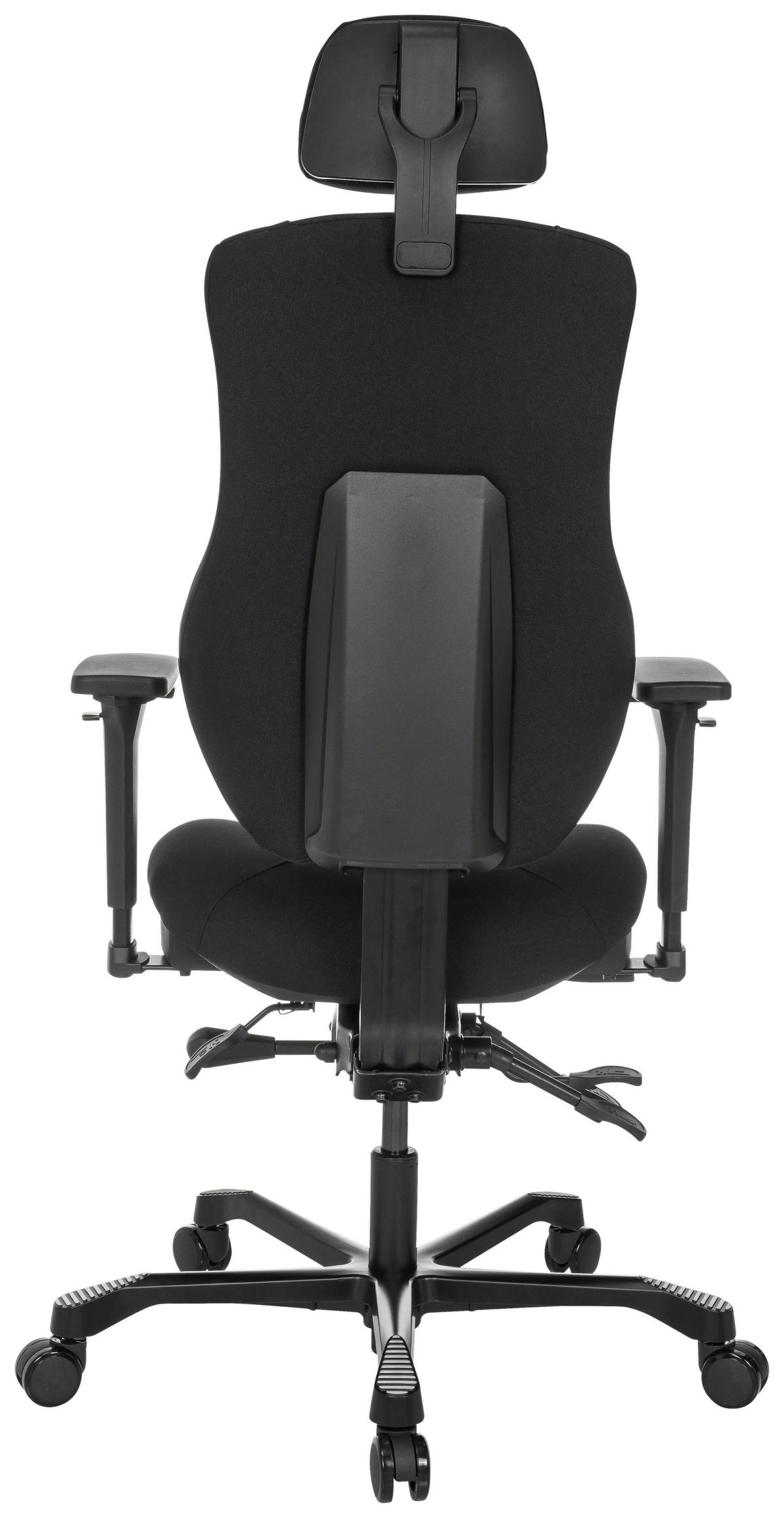 OTOČNÁ ŽIDLE, vzhled kůže,  - černá, Moderní, kov/textil (68/109 - 151/70cm) - MID.YOU