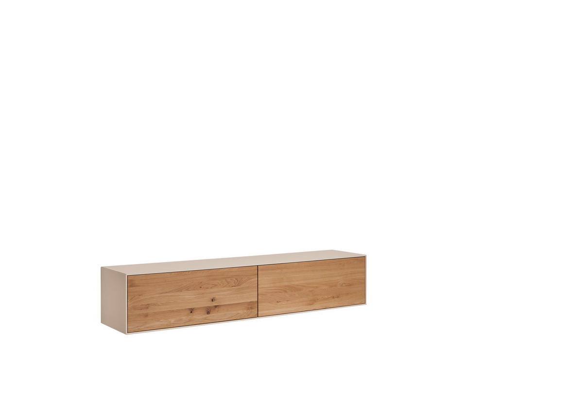 WOHNWAND 4-teilig  in Sandfarben, Wildeiche  285/190/39 cm    - Sandfarben/Wildeiche, Design, Holz/Holzwerkstoff (285/190/39cm) - Dieter Knoll