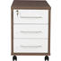 ROLLCONTAINER - Silberfarben/Trüffeleichefarben, KONVENTIONELL, Holzwerkstoff/Kunststoff (43,8/63/65cm) - Voleo ROLLCONTAINER - Silberfarben/Trüffeleichefarben, KONVENTIONELL, Holzwerkstoff/Kunststoff (43,8/63/65cm) - Voleo