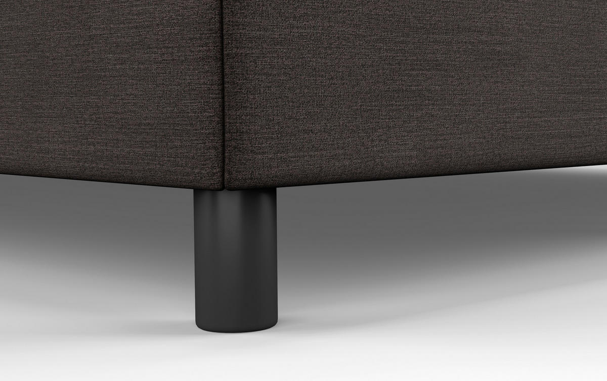 BOXBETT 180/200 cm  in Dunkelbraun  - Dunkelbraun/Schwarz, Modern, Holzwerkstoff/Textil (180/200cm) - MID.YOU
