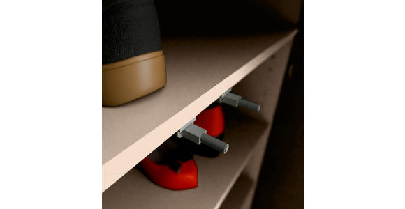 SCHUHSCHRANK Alice Springs  in 74,5/99,1/34,9 cm  - Sandfarben/Grau, MODERN, Holzwerkstoff/Kunststoff (74,5/99,1/34,9cm) - Xora