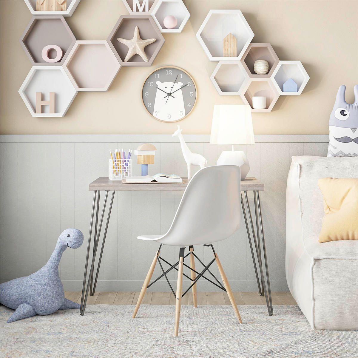 ESSTISCH in Metall, Holzwerkstoff 100/49/70 cm  - Grau, Design, Holzwerkstoff/Metall (100/49/70cm) - MID.YOU