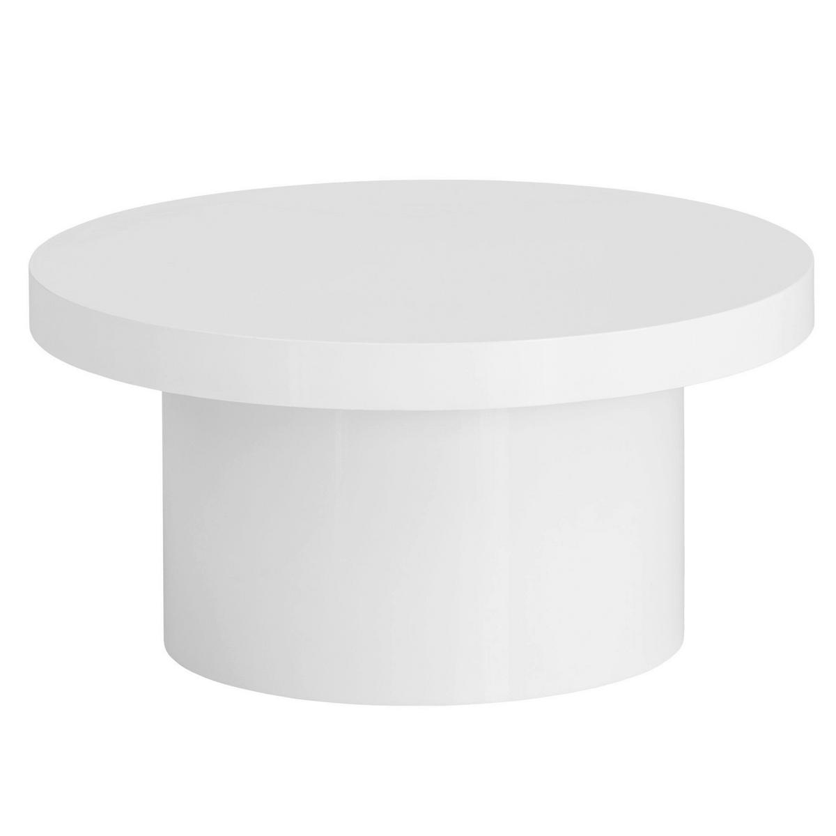 COUCHTISCH Holzwerkstoff  - Weiss Hochglanz/Weiss, Design, Holzwerkstoff (60/30cm) - Livetastic